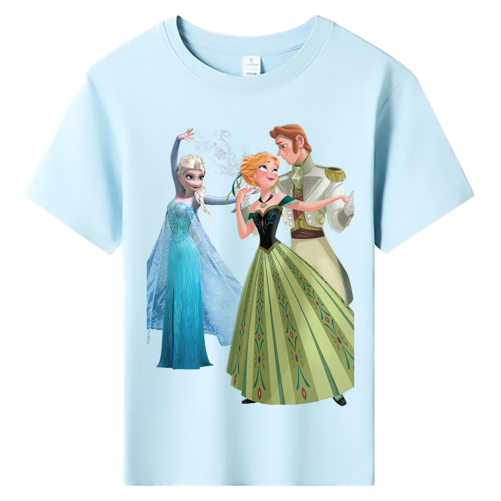 （画像用） アナと雪の女王 アンナ エルサ Frozen Anna Elsa 綿100％キッズTシャツ（フロントプリント）